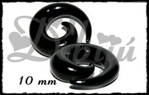 Alargador Espiral 10mm -Preto