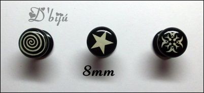 Alargador 8 mm-Estrela/Tribal e Caracol- Unitario